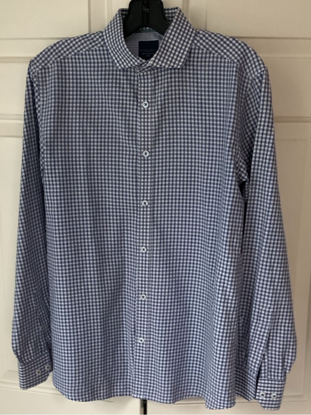 Men's Blue Steel & Jelly Button-Up Shirt -Casual Tailored Style. British Design.